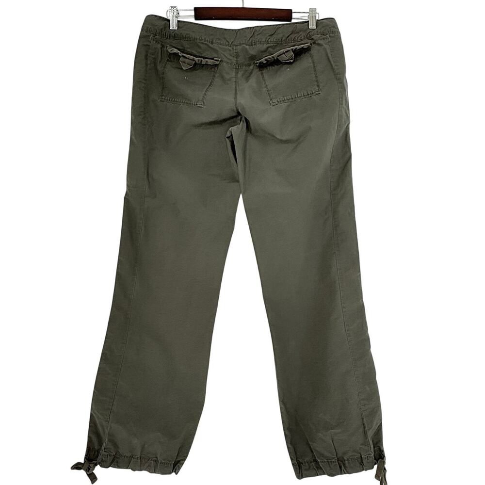 Nike Utility Military Style Pants Womens L Olive Green Drawstring Hem - Picture 2 of 9